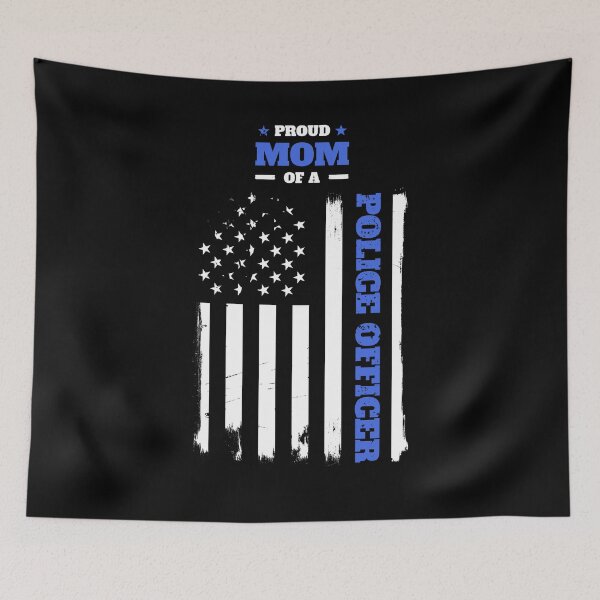 Item preview, Proud Mom of a Police Officer Distressed Flag designed and sold by LarkDesigns.