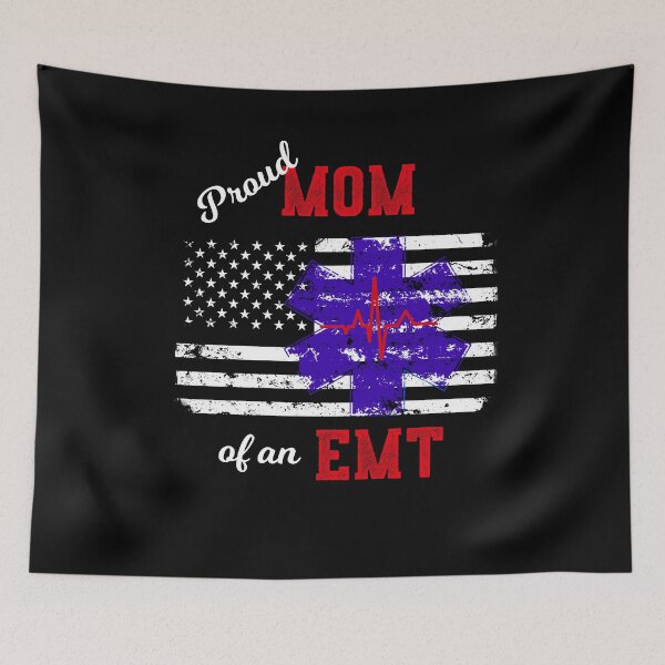 Item preview, Proud Mom of an EMT Distressed Flag designed and sold by LarkDesigns.