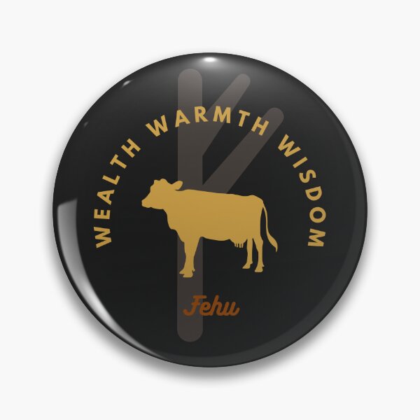 Item preview, Fehu Rune Cow T-Shirt – Wealth, Warmth & Wisdom designed and sold by CHAKRUNER.