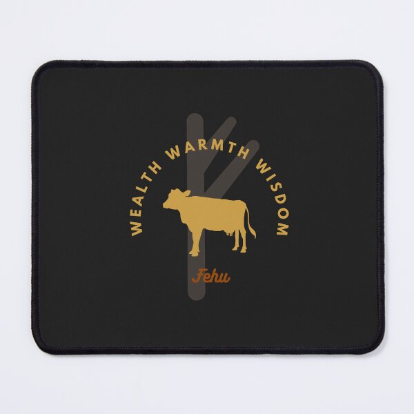 Item preview, Fehu Rune Cow T-Shirt – Wealth, Warmth & Wisdom designed and sold by CHAKRUNER.