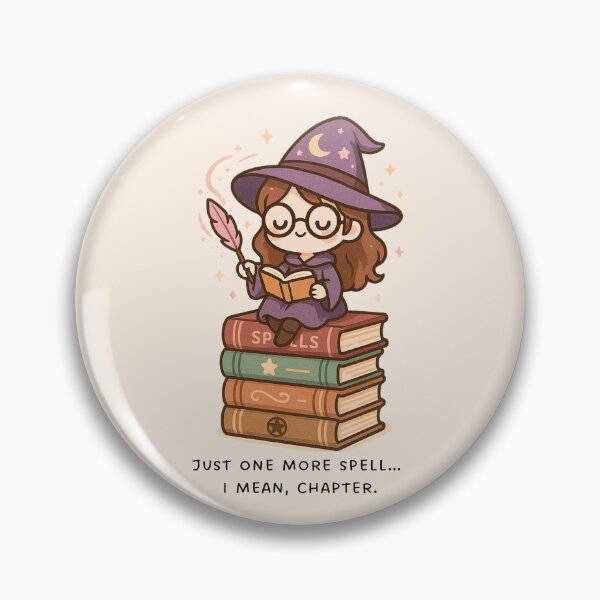 Item preview, Bookworm Witch | Cute Kawaii Magical Witch with Books & Quill designed and sold by Queen Kaffeine.