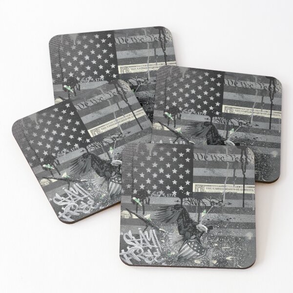 Item preview, american flag and eagle graffiti painting  designed and sold by 7Daygallery.