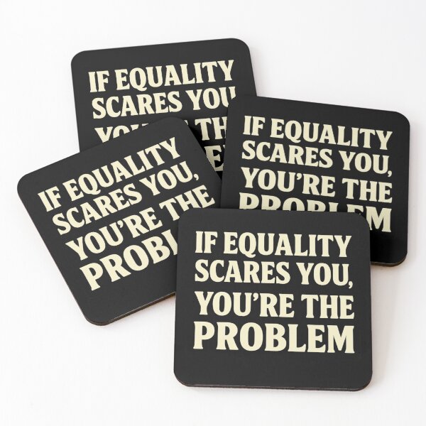 Item preview, If Equality Scares You You’re the Problem Feminist Activist Sticker – Bold Protest Equality Design designed and sold by Feral Confetti.