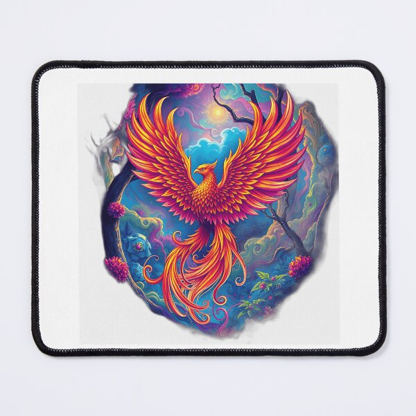 Item preview, Psychedelic Phoenix in Vibrant Forest designed and sold by sharon1210.
