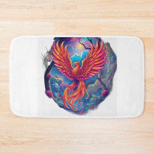 Item preview, Psychedelic Phoenix in Vibrant Forest designed and sold by sharon1210.