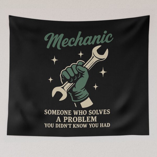 Item preview, Mechanic Problem Solver Garage Funny Saying designed and sold by LuminOrb.