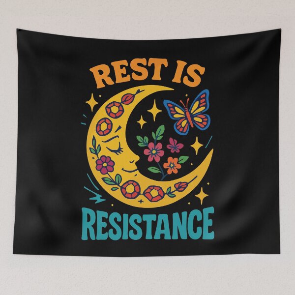 Item preview, Rest Is Resistance Mindfulness Affirmation designed and sold by LuminOrb.