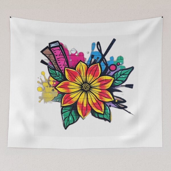 Item preview, Vibrant Graffiti Flower Art designed and sold by sharon1210.
