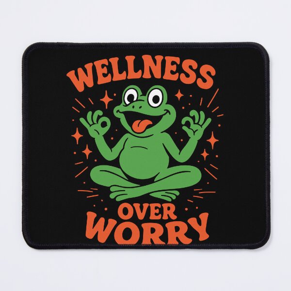 Item preview, Wellness Over Worry Mindfulness Yoga Meditation designed and sold by LuminOrb.