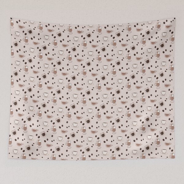 Item preview, Cozy Coffee Pattern with Cups and Beans designed and sold by AlenaArtStudio.