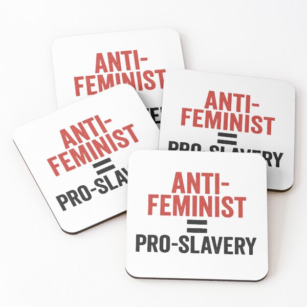 Item preview, Anti-Feminist Equals Pro-Slavery Feminist Protest Sticker – Bold Activist Equality Design designed and sold by Feral Confetti.
