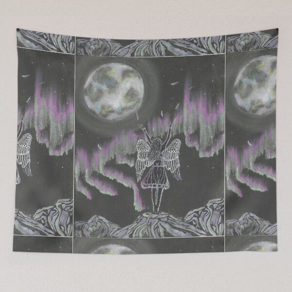 Item preview, Angel Blessings, Angel on mountain top designed and sold by VIBRANTBYSHY.