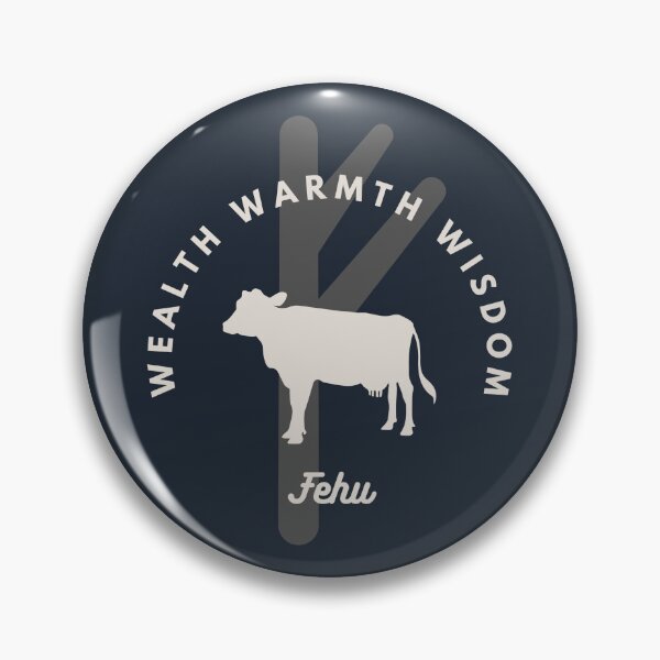 Item preview, Fehu Rune Cow T-Shirt – Wealth, Warmth & Wisdom designed and sold by CHAKRUNER.