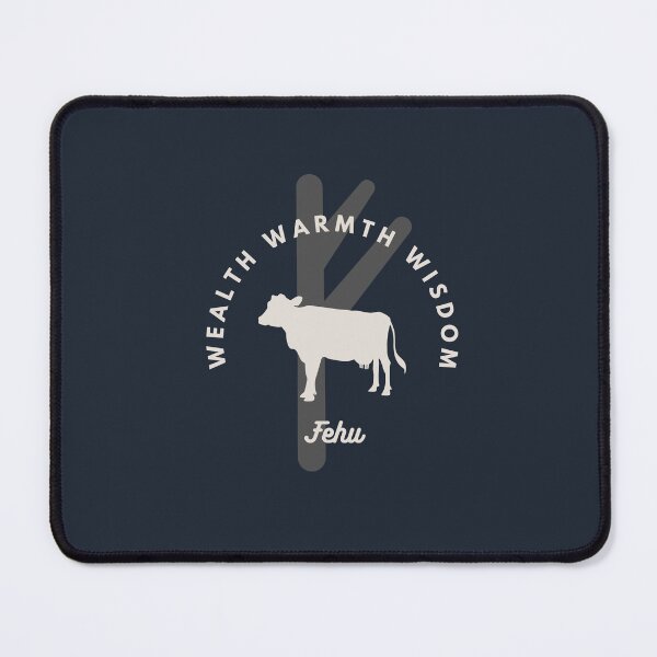 Item preview, Fehu Rune Cow T-Shirt – Wealth, Warmth & Wisdom designed and sold by CHAKRUNER.