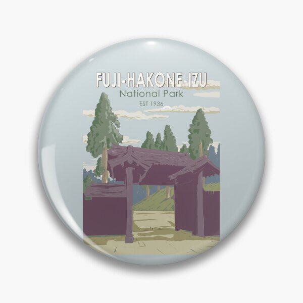 Item preview, Fuji Hakone Izu National Park Japan Illustration Travel Art Vintage designed and sold by KrisSidDesigns.
