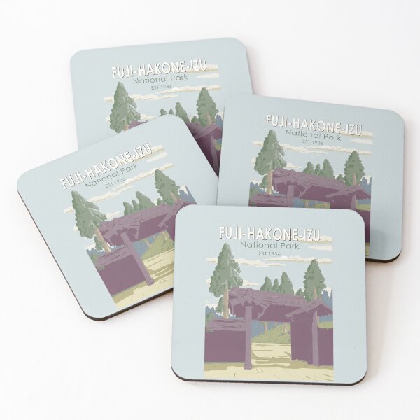 Item preview, Fuji Hakone Izu National Park Japan Illustration Travel Art Vintage designed and sold by KrisSidDesigns.