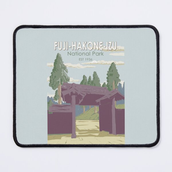 Item preview, Fuji Hakone Izu National Park Japan Illustration Travel Art Vintage designed and sold by KrisSidDesigns.