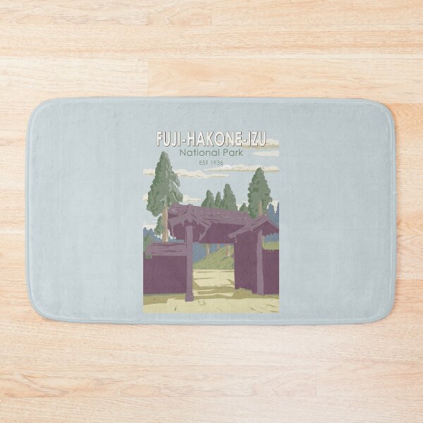 Item preview, Fuji Hakone Izu National Park Japan Illustration Travel Art Vintage designed and sold by KrisSidDesigns.