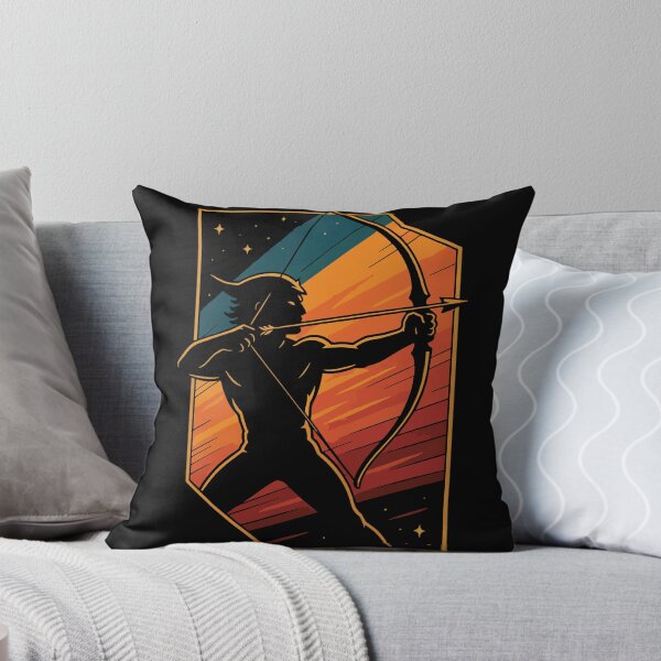 Item preview, Archery Bow Target Archer Silhouette Retro designed and sold by LuminOrb.