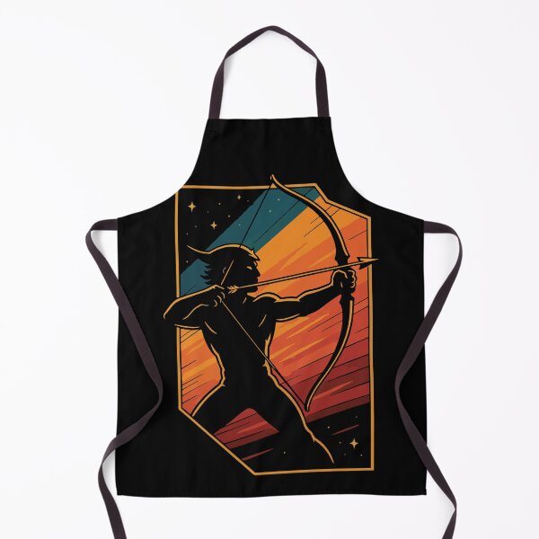 Item preview, Archery Bow Target Archer Silhouette Retro designed and sold by LuminOrb.