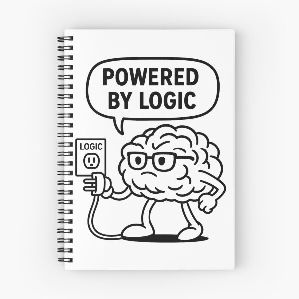 Item preview, Powered by Logic – Funny Rational Brain designed and sold by jelonkaa.