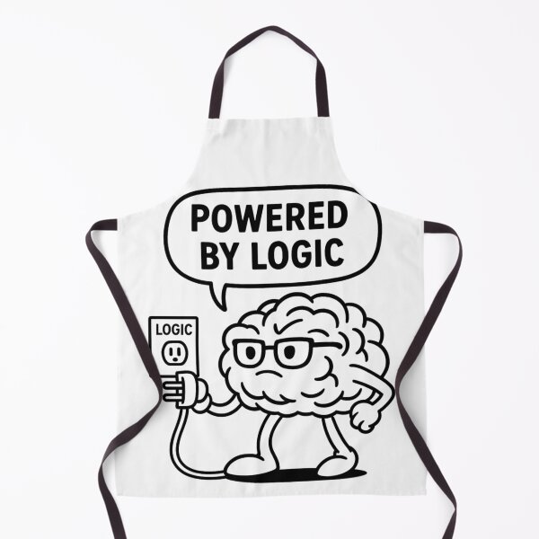 Item preview, Powered by Logic – Funny Rational Brain designed and sold by jelonkaa.