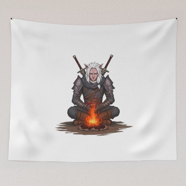 Item preview, Cat Witcher Meditation designed and sold by rendigart.