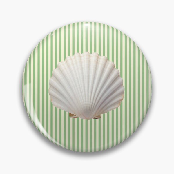 Item preview, Green stripe pattern with shell designed and sold by PLPGH.
