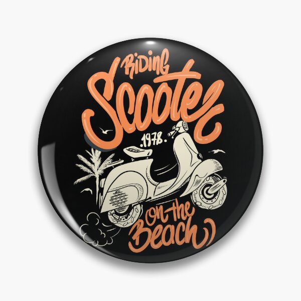 Item preview, scooter motorcycle on the beach designed and sold by Joncasmiart.