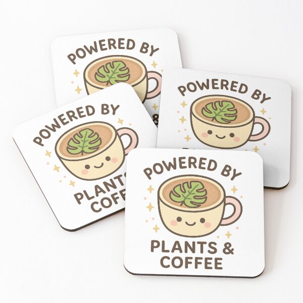 Item preview, Monstera Coffee Lover – Cute Kawaii Plant Latte Design designed and sold by NovaMoodCo.