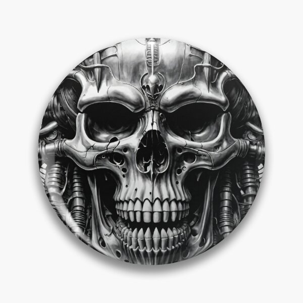 Item preview, skull in the style of H.R. Giger designed and sold by cantas2020.