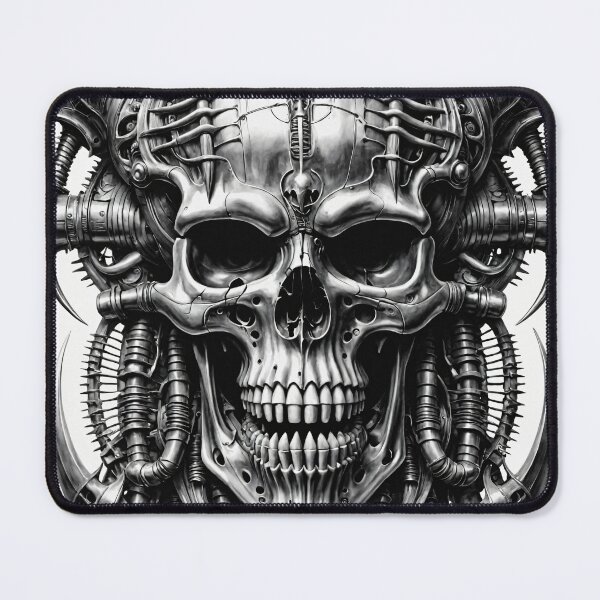 Item preview, skull in the style of H.R. Giger designed and sold by cantas2020.