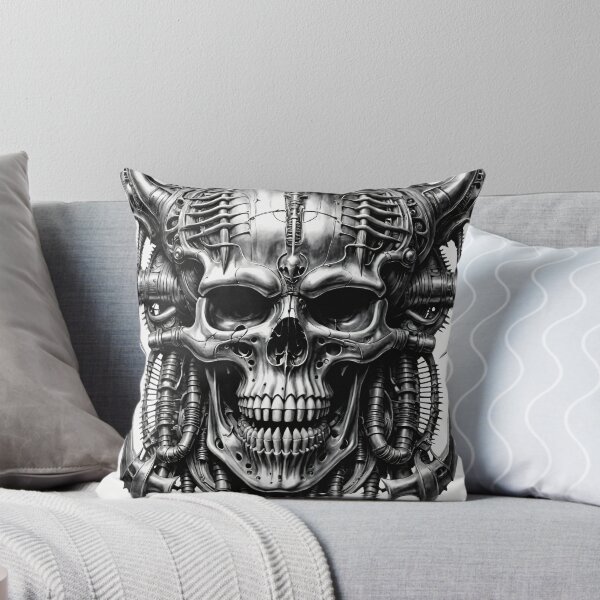 Item preview, skull in the style of H.R. Giger designed and sold by cantas2020.