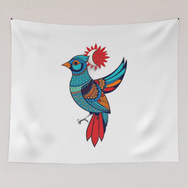 Item preview, Geometric Bird with Sun and Moon designed and sold by sharon1210.