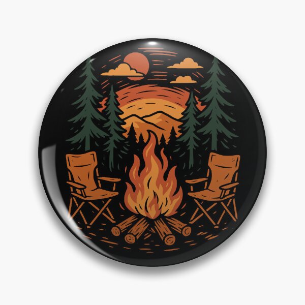 Item preview, Funny Camping Campfire Camper Sunset designed and sold by LuminOrb.