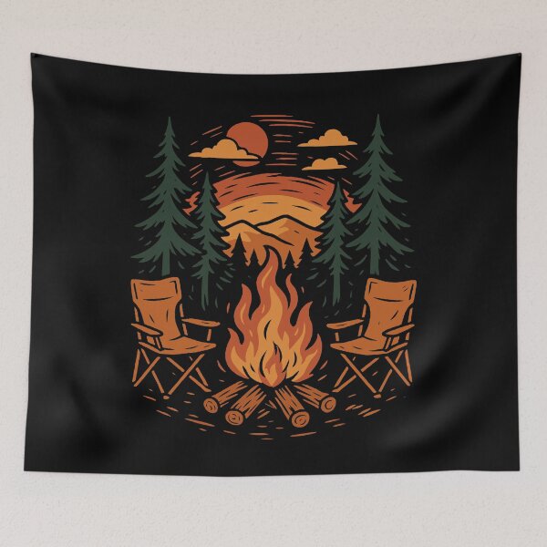 Item preview, Funny Camping Campfire Camper Sunset designed and sold by LuminOrb.