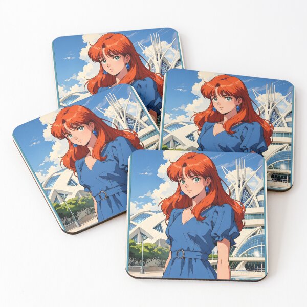 Item preview, Valencia Spain Europe Retro Anime Girl  Vintage Travel Romantic Quote designed and sold by Kawaii-Sky.