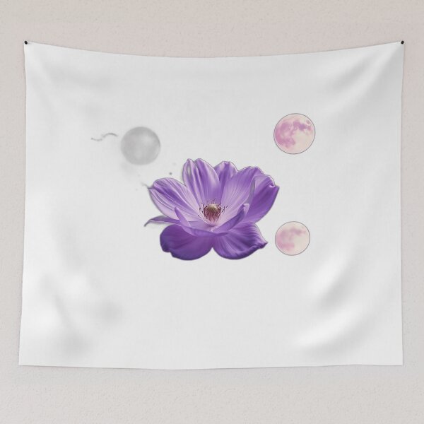 Item preview, Cosmic Violet Flower with Glowing Moons designed and sold by sharon1210.