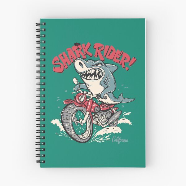 Item preview, Shark on a motorcycle in California designed and sold by Joncasmiart.