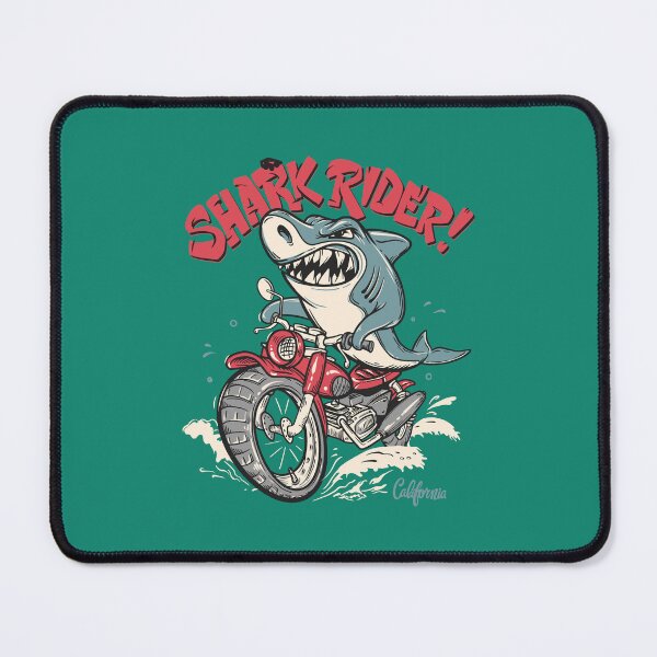 Item preview, Shark on a motorcycle in California designed and sold by Joncasmiart.