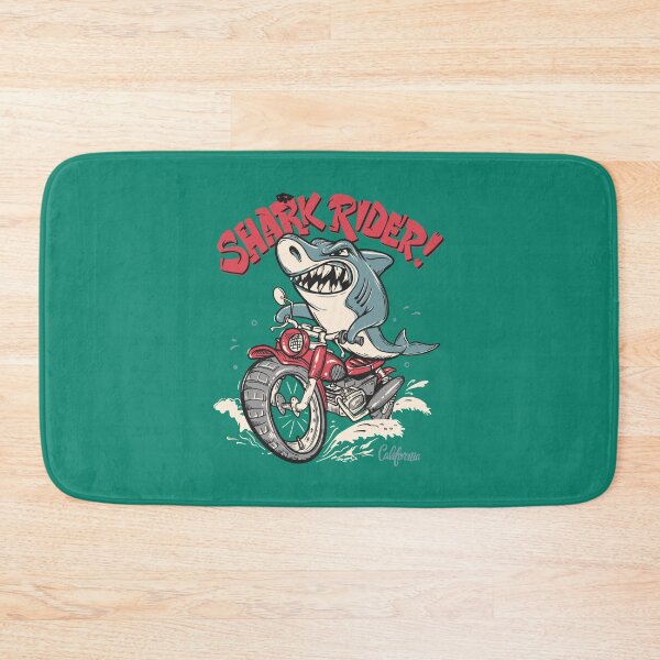 Item preview, Shark on a motorcycle in California designed and sold by Joncasmiart.