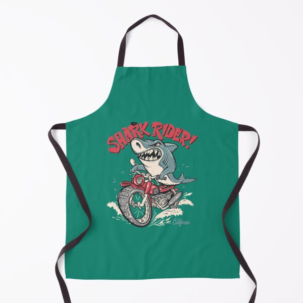 Item preview, Shark on a motorcycle in California designed and sold by Joncasmiart.