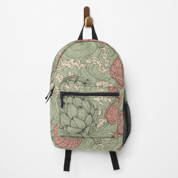 Item preview, Vintage Pattern of Artichokes and Shells – Botanical and Marine Style designed and sold by karina360.