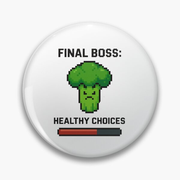Item preview, Final Boss: Healthy Choices – Funny Pixel Broccoli Design designed and sold by SlomianyPisarz.