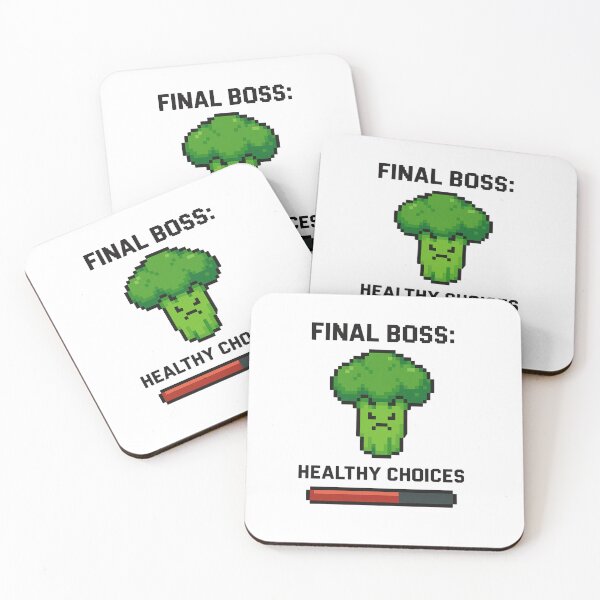 Item preview, Final Boss: Healthy Choices – Funny Pixel Broccoli Design designed and sold by SlomianyPisarz.