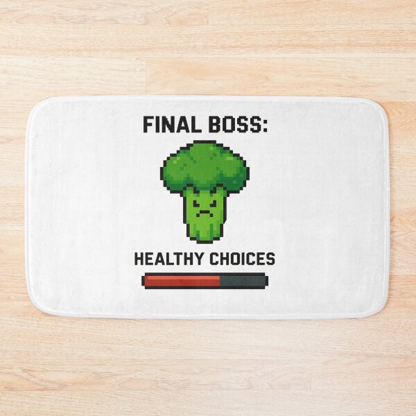 Item preview, Final Boss: Healthy Choices – Funny Pixel Broccoli Design designed and sold by SlomianyPisarz.