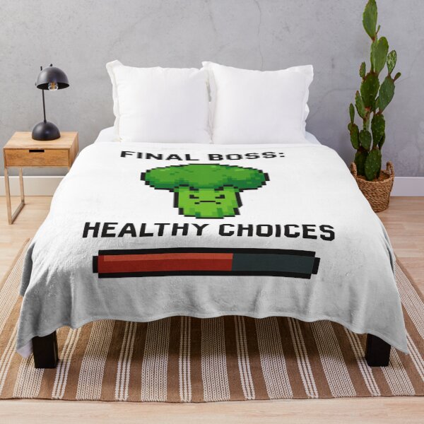 Item preview, Final Boss: Healthy Choices – Funny Pixel Broccoli Design designed and sold by SlomianyPisarz.