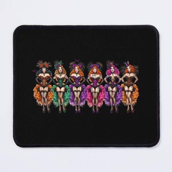 Item preview, Halloween Burlesque Showgirl – Gothic Pinup Witch in Colorful Corset Art designed and sold by Sublime Studio graphics.