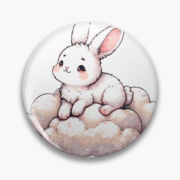 Item preview, Cute Bunny Sitting on Cloud – Kawaii Dreamy Illustration Cute Bunny Sitting on Cloud – Kawaii Dreamy Illustration designed and sold by mybunnyparadise.