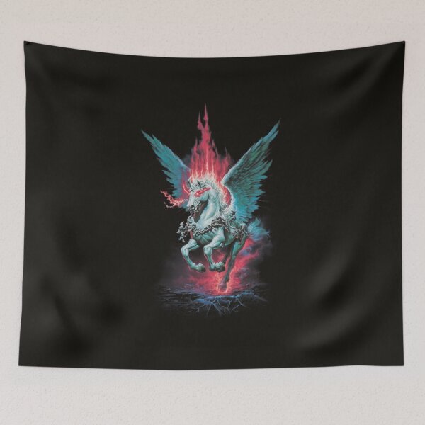 Item preview, Flaming Pegasus – Mythical Fiery Winged Horse designed and sold by Enea Kelo.
